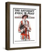 "Woman and Trophy," Saturday Evening Post Cover, September 1, 1923-Pearl L. Hill-Framed Giclee Print