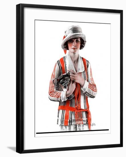 "Woman and Trophy,"September 1, 1923-Pearl L. Hill-Framed Giclee Print