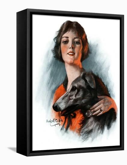 "Woman and Wolfhound,"October 17, 1925-William Haskell Coffin-Framed Stretched Canvas