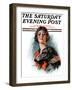 "Woman and Wolfhound," Saturday Evening Post Cover, October 17, 1925-William Haskell Coffin-Framed Giclee Print