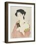 Woman Applying Makeup, 1918-Goyo Hashiguchi-Framed Giclee Print