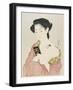 Woman Applying Makeup, 1918-Goyo Hashiguchi-Framed Giclee Print