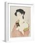 Woman Applying Makeup, 1918-Goyo Hashiguchi-Framed Giclee Print
