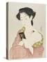 Woman Applying Makeup, 1918-Goyo Hashiguchi-Stretched Canvas