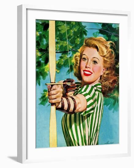 "Woman Archer," July 22, 1944-Alex Ross-Framed Giclee Print