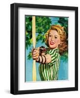 "Woman Archer," July 22, 1944-Alex Ross-Framed Giclee Print