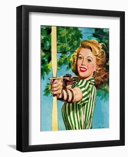 "Woman Archer," July 22, 1944-Alex Ross-Framed Giclee Print