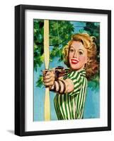 "Woman Archer," July 22, 1944-Alex Ross-Framed Premium Giclee Print