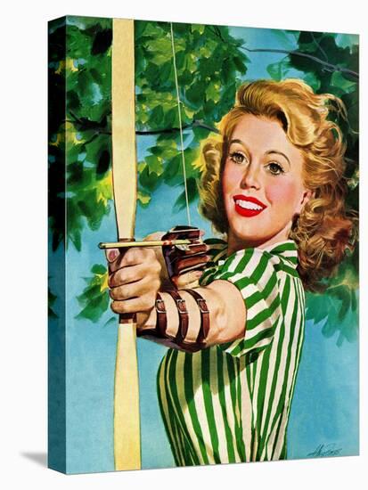 "Woman Archer," July 22, 1944-Alex Ross-Stretched Canvas