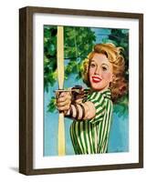 "Woman Archer," July 22, 1944-Alex Ross-Framed Giclee Print