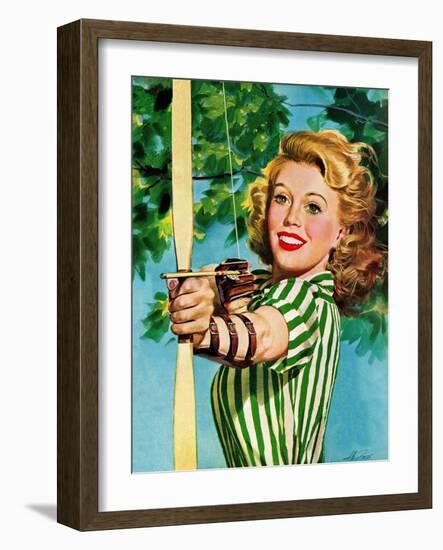 "Woman Archer," July 22, 1944-Alex Ross-Framed Giclee Print