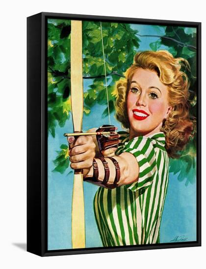 "Woman Archer," July 22, 1944-Alex Ross-Framed Stretched Canvas