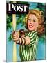 "Woman Archer," Saturday Evening Post Cover, July 22, 1944-Alex Ross-Mounted Giclee Print