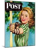 "Woman Archer," Saturday Evening Post Cover, July 22, 1944-Alex Ross-Mounted Giclee Print
