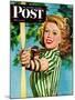 "Woman Archer," Saturday Evening Post Cover, July 22, 1944-Alex Ross-Mounted Giclee Print