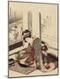 Woman Arranging Bonkei, 1820-1834-Katsushika Hokusai-Mounted Giclee Print