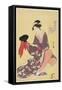 Woman as the Poet Funya No Yasuhide, 1793-1794-Chobunsai Eishi-Framed Stretched Canvas