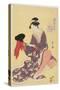 Woman as the Poet Funya No Yasuhide, 1793-1794-Chobunsai Eishi-Stretched Canvas