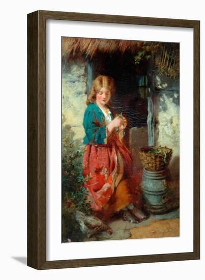 Woman At A Cottage Door, 1851-93-Thomas Faed-Framed Giclee Print