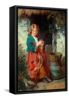 Woman At A Cottage Door, 1851-93-Thomas Faed-Framed Stretched Canvas