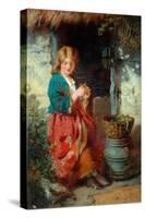 Woman At A Cottage Door, 1851-93-Thomas Faed-Stretched Canvas