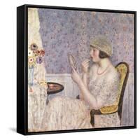 Woman at a Dressing Table-Frederick Carl Frieseke-Framed Stretched Canvas