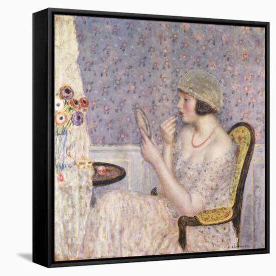 Woman at a Dressing Table-Frederick Carl Frieseke-Framed Stretched Canvas