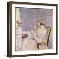 Woman at a Dressing Table-Frederick Carl Frieseke-Framed Giclee Print