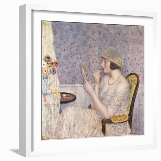 Woman at a Dressing Table-Frederick Carl Frieseke-Framed Giclee Print