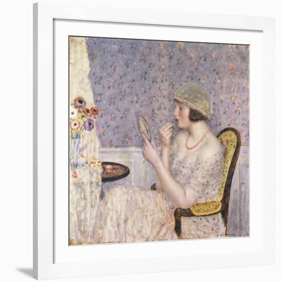 Woman at a Dressing Table-Frederick Carl Frieseke-Framed Giclee Print