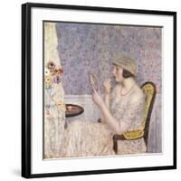 Woman at a Dressing Table-Frederick Carl Frieseke-Framed Giclee Print