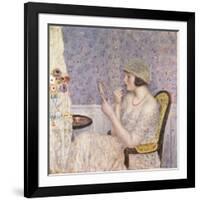 Woman at a Dressing Table-Frederick Carl Frieseke-Framed Giclee Print