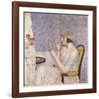 Woman at a Dressing Table-Frederick Carl Frieseke-Framed Giclee Print