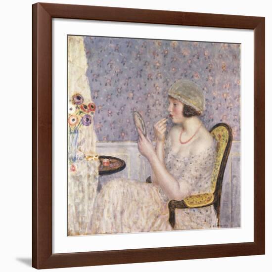 Woman at a Dressing Table-Frederick Carl Frieseke-Framed Giclee Print