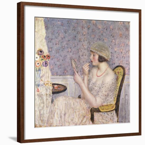 Woman at a Dressing Table-Frederick Carl Frieseke-Framed Giclee Print