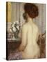 Woman at a Dressing Table-Frederick Carl Frieseke-Stretched Canvas