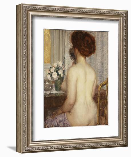 Woman at a Dressing Table-Frederick Carl Frieseke-Framed Giclee Print