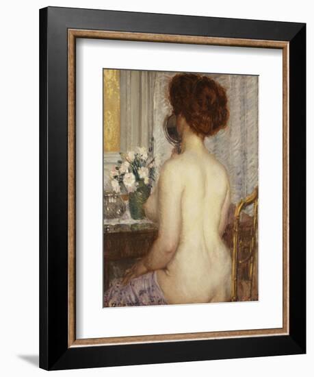 Woman at a Dressing Table-Frederick Carl Frieseke-Framed Giclee Print