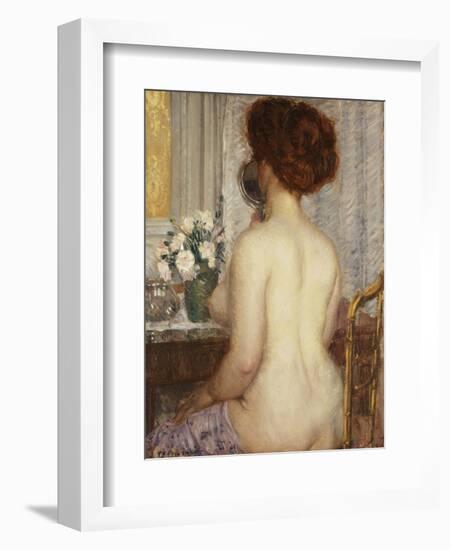 Woman at a Dressing Table-Frederick Carl Frieseke-Framed Giclee Print