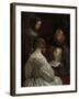 Woman at a Mirror, c. 1652-Gerard ter Borch or Terborch-Framed Giclee Print