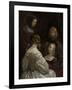 Woman at a Mirror, c. 1652-Gerard ter Borch or Terborch-Framed Giclee Print