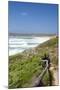 Woman at a Path Along the West Coast at the Beach of Rena Maiore, Sardinia, Italy-Markus Lange-Mounted Photographic Print