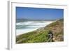 Woman at a Path Along the West Coast at the Beach of Rena Maiore, Sardinia, Italy-Markus Lange-Framed Photographic Print