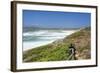 Woman at a Path Along the West Coast at the Beach of Rena Maiore, Sardinia, Italy-Markus Lange-Framed Photographic Print