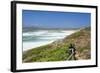 Woman at a Path Along the West Coast at the Beach of Rena Maiore, Sardinia, Italy-Markus Lange-Framed Photographic Print