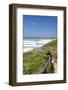 Woman at a Path Along the West Coast at the Beach of Rena Maiore, Sardinia, Italy-Markus Lange-Framed Photographic Print