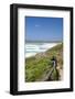 Woman at a Path Along the West Coast at the Beach of Rena Maiore, Sardinia, Italy-Markus Lange-Framed Photographic Print