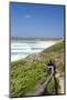 Woman at a Path Along the West Coast at the Beach of Rena Maiore, Sardinia, Italy-Markus Lange-Mounted Photographic Print