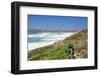 Woman at a Path Along the West Coast at the Beach of Rena Maiore, Sardinia, Italy-Markus Lange-Framed Photographic Print