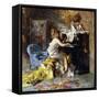 Woman at a Piano-Giovanni Boldini-Framed Stretched Canvas